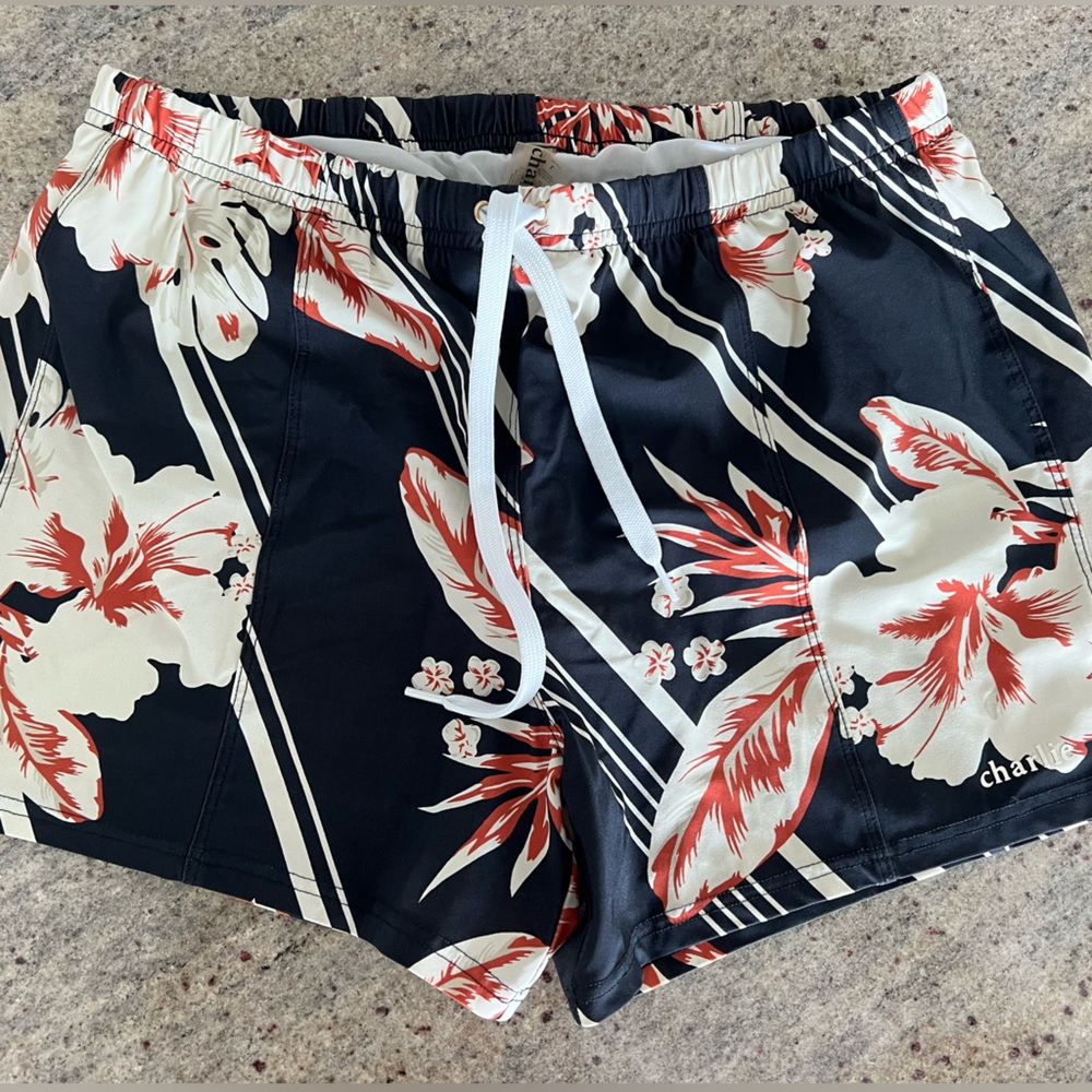 Charlie by MZ - Floral Print Swim Trunks